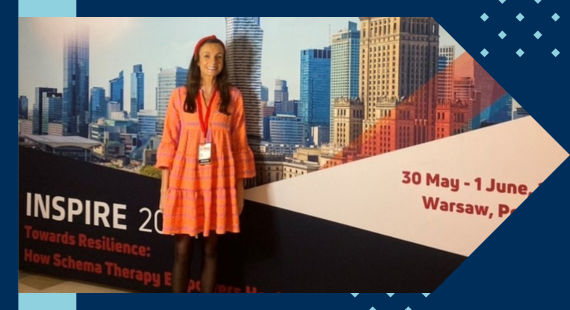 Photograph of Dr Aoife Durcan, Senior Counselling Psychologist with St Patrick's Mental Health Services' Psychology Department, at the International Schema Conference in Warsaw, Poland in summer 2024.